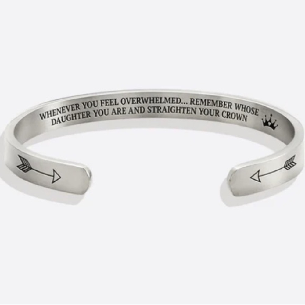 Mint & Lily Remember Who You Are and Straighten Your Crown Cuff Bracelet